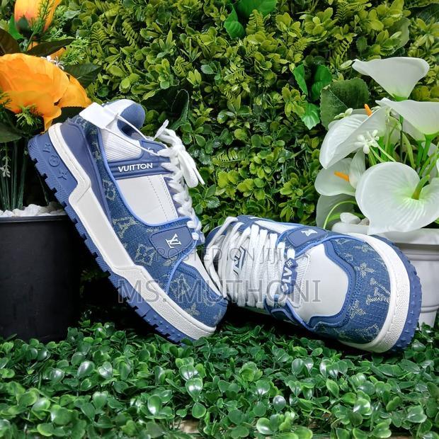 Lv Trainer Maxi' Denim Blue White' - main view