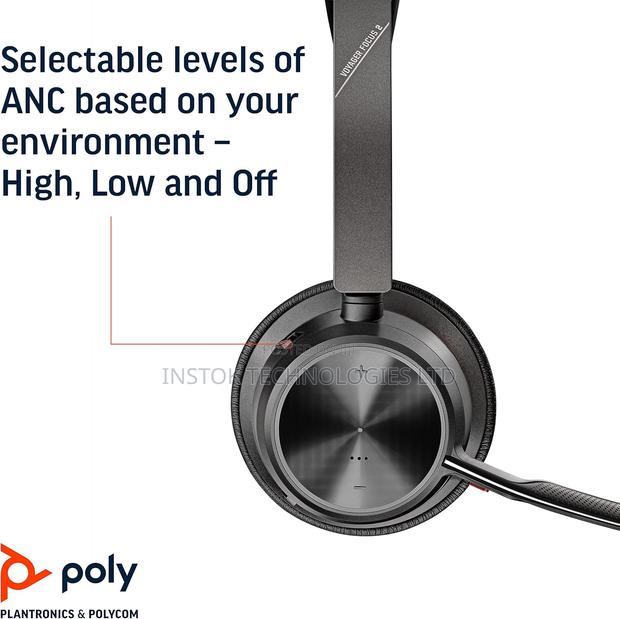 Plantronics Poly Voyager Focus 2 Headsets USB-A - thumbnail 3