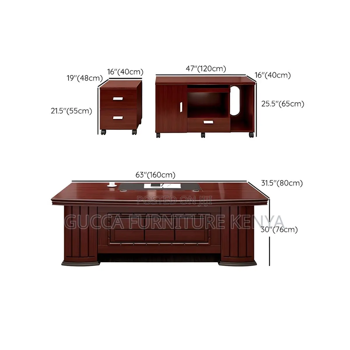 Office Tables: 1800mm L-Shape Design Executive Office Table