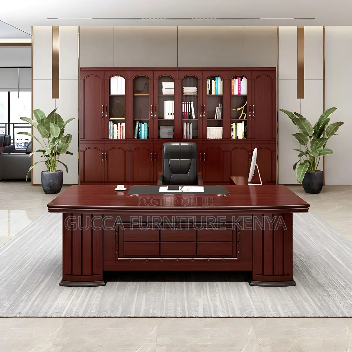 Office Tables: 1800mm L-Shape Design Executive Office Table