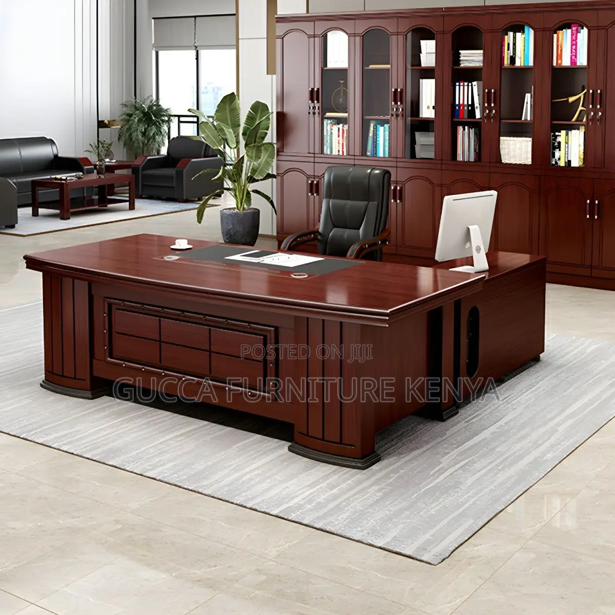 Office Tables: 1800mm L-Shape Design Executive Office Table