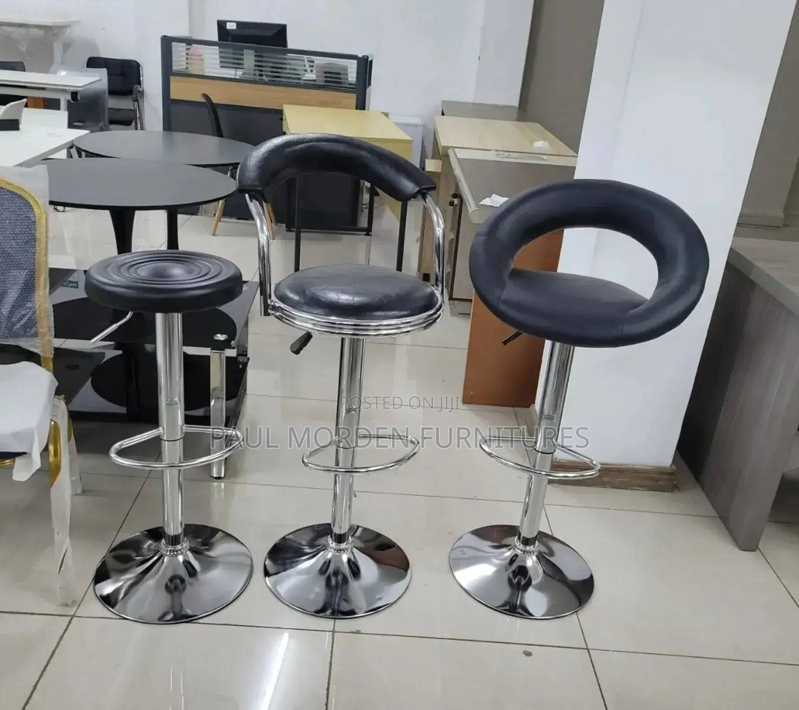 Swivel Padded Adjustable Height Barstool