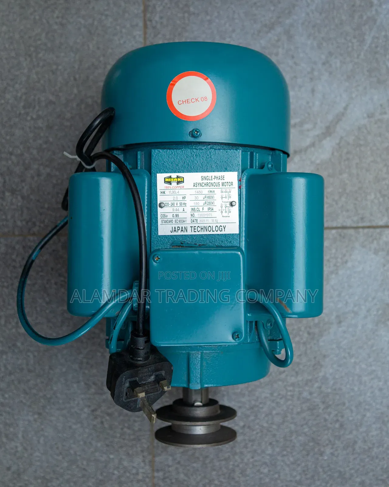 2hp Electric Motor Single Phase Low Speed 100% Copper