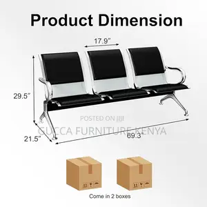 Benches:3-Link Padded Waiting Lobby Office Bench