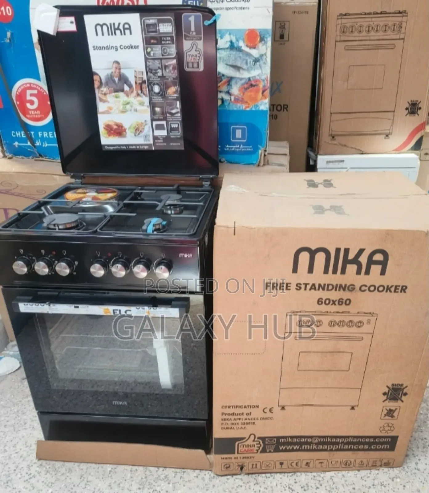 Mika Standing Cooker, 60cm X 60cm, 3+1 Gas Pool Jet Burner