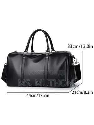 Black Black Retro New Fashion Short Trip Travel Bag