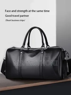 Black Black Retro New Fashion Short Trip Travel Bag