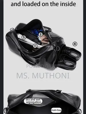 Black Black Retro New Fashion Short Trip Travel Bag