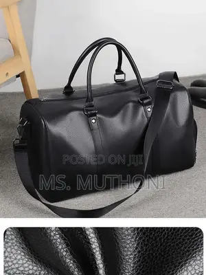 Black Black Retro New Fashion Short Trip Travel Bag