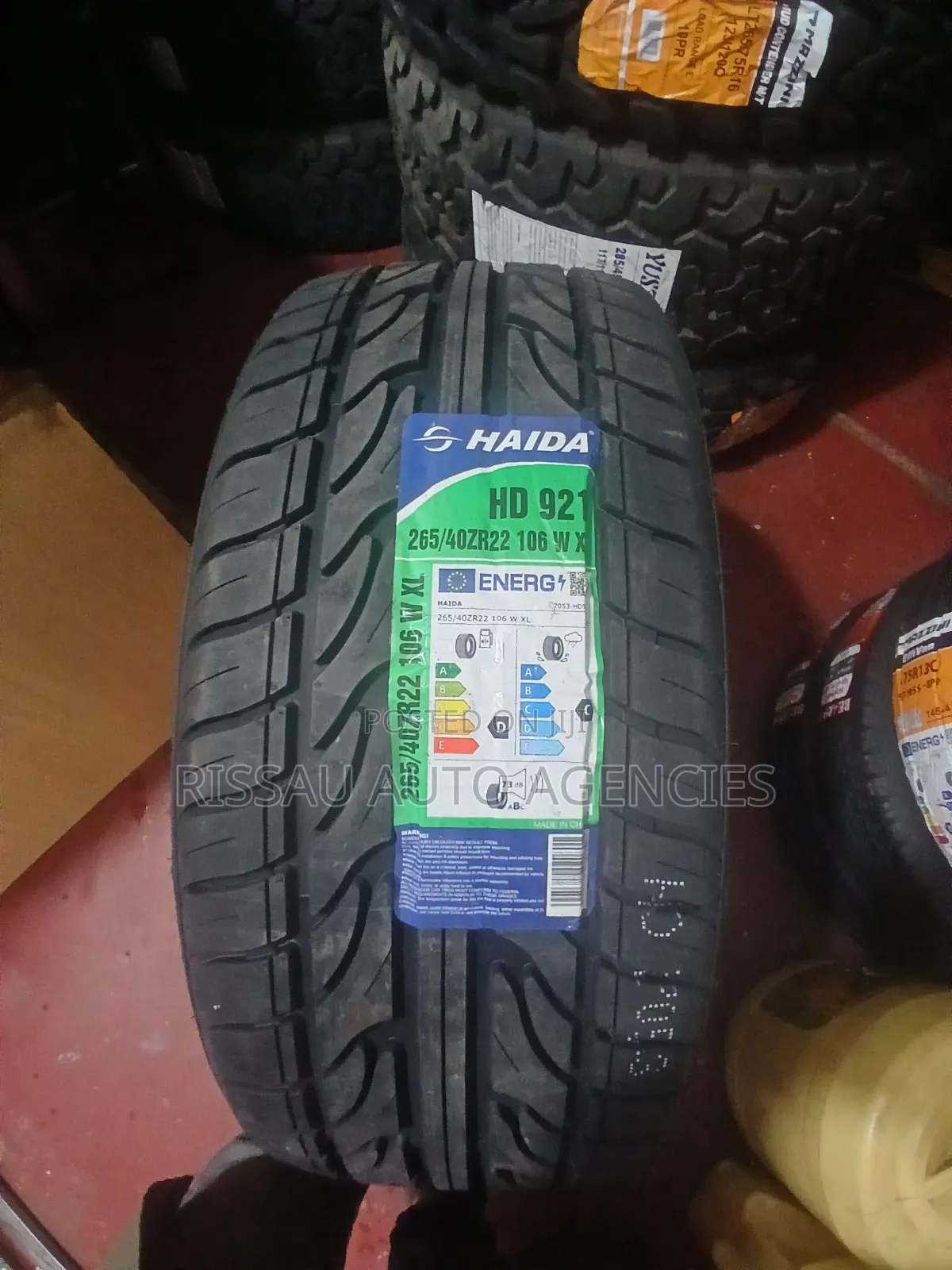265/40 R 22 Haida Highway Terrain Tyres Made in China.
