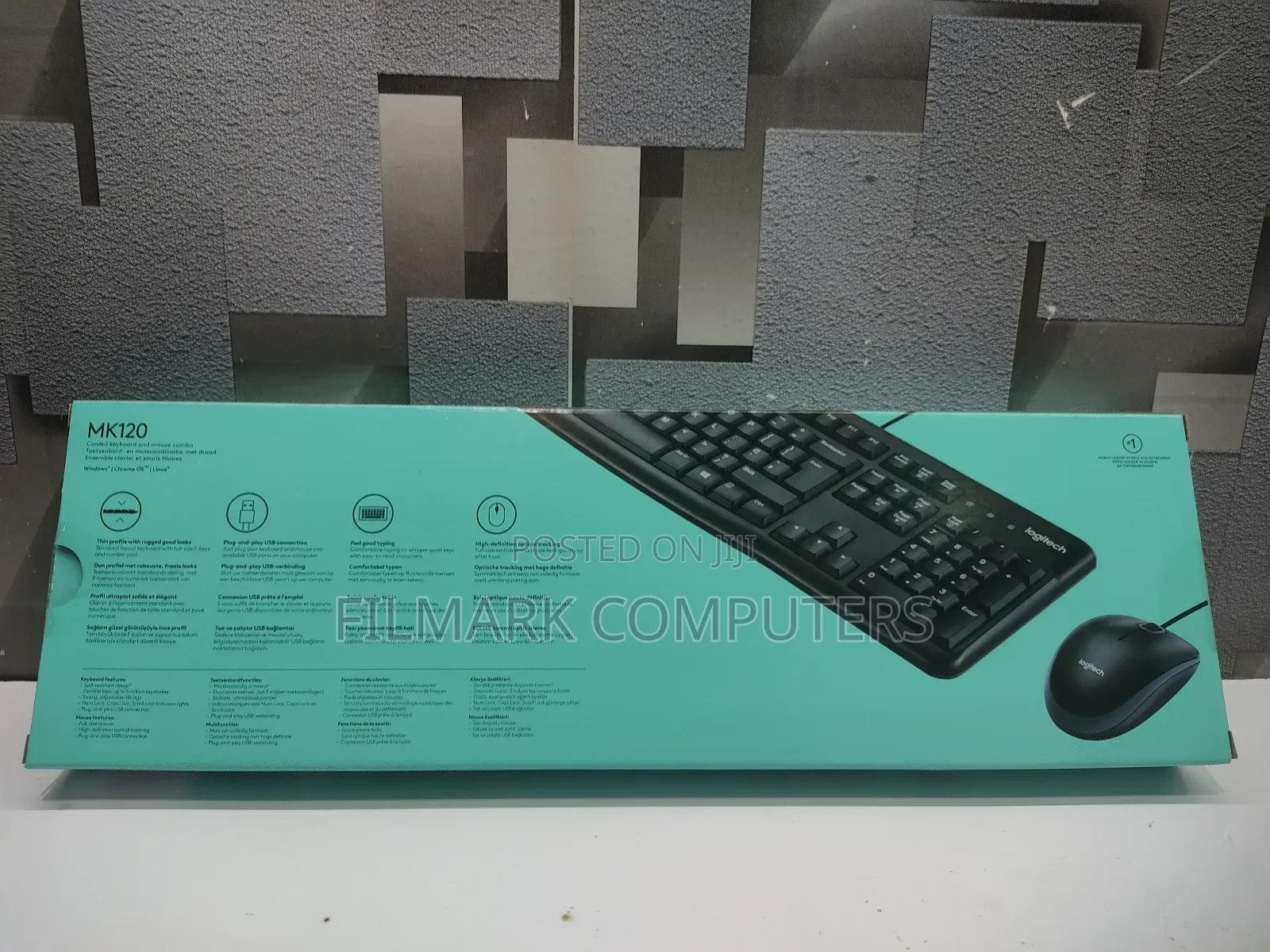 Logitech MK120 USB Wired Keyboard and Mouse Combo