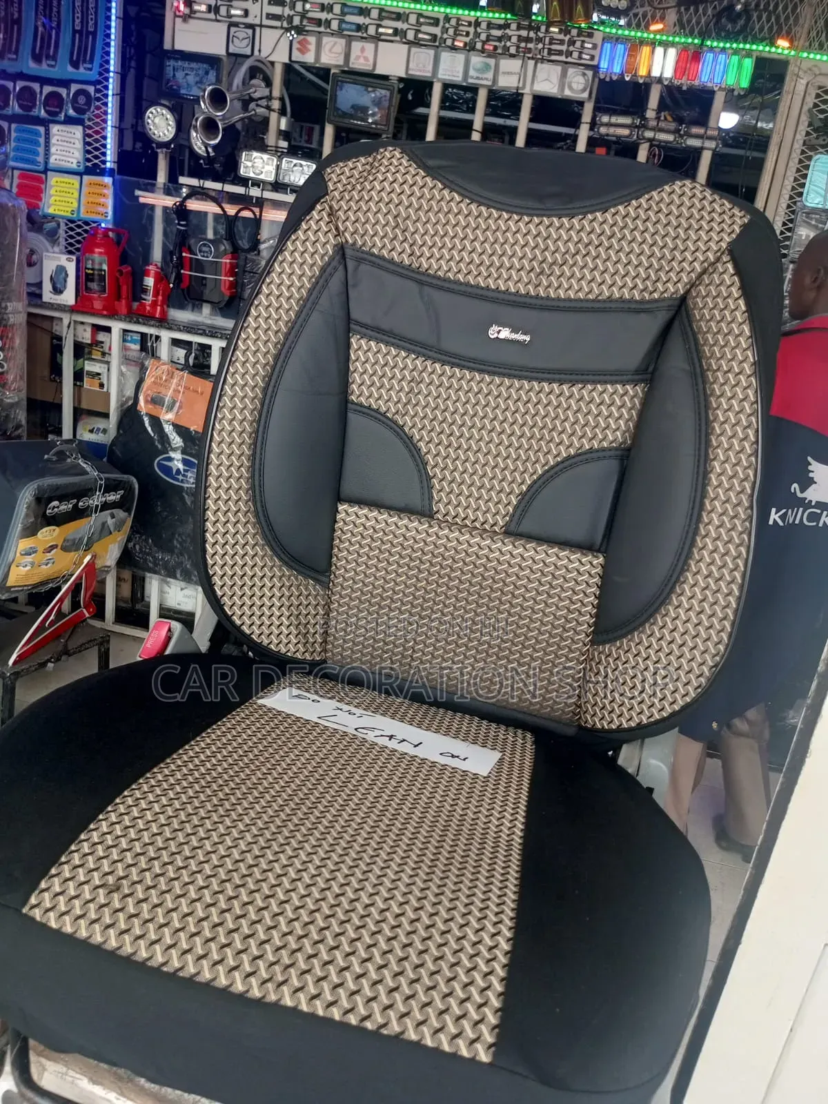 5 Seater Heavy Fabric Black Baije Seat Covers