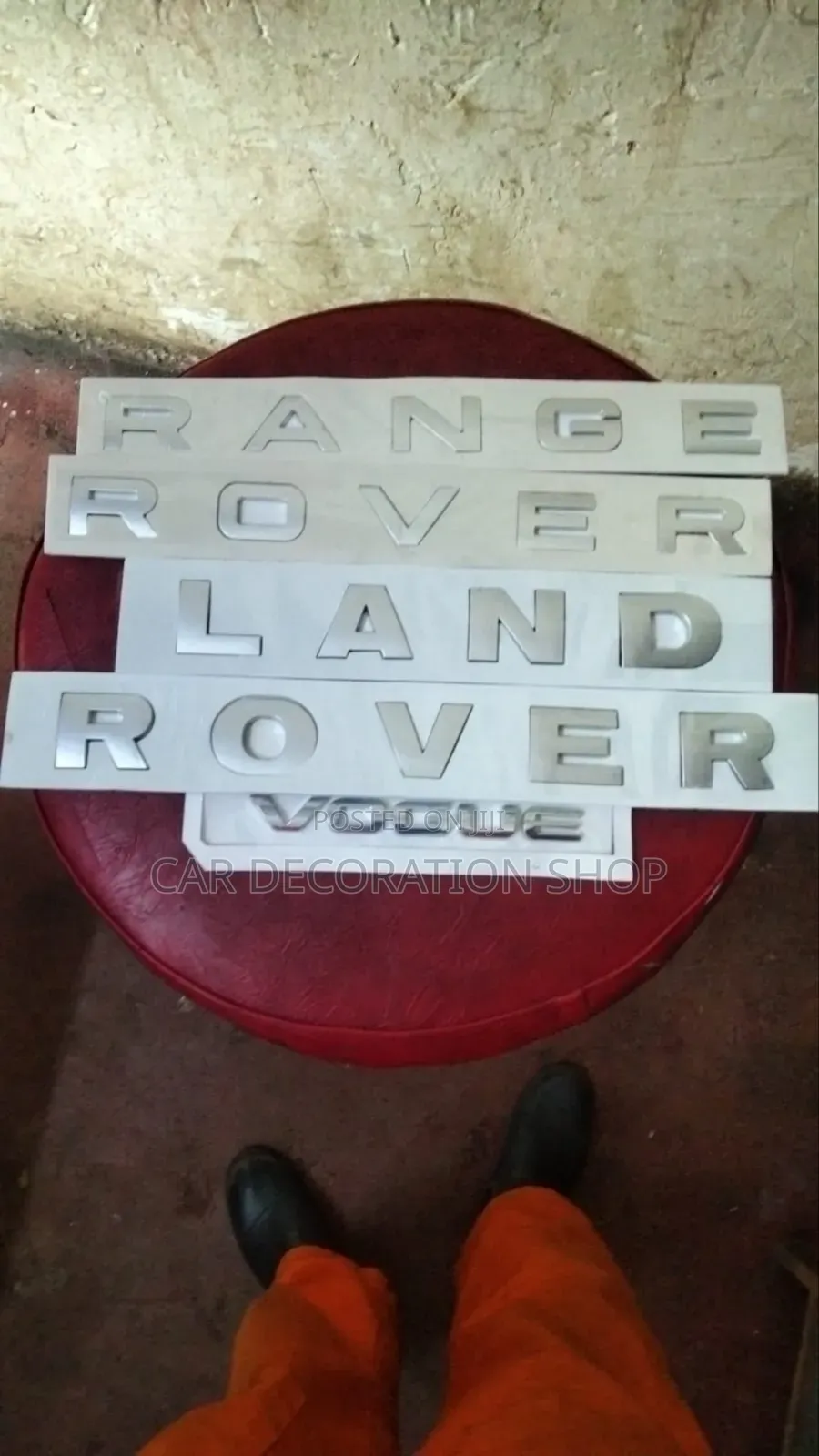 RANGE ROVER,LAND ROVER,VOGUE in Silver Lettering Emblem
