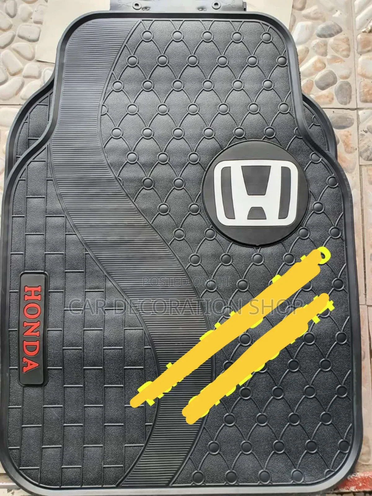 Honda White Logo Standard Size Dust Floor Mats