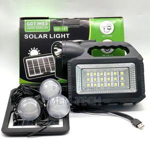 GDTIMES Solar Lighting System With 3 Light Bulbs, Mobile Cha - thumbnail 2