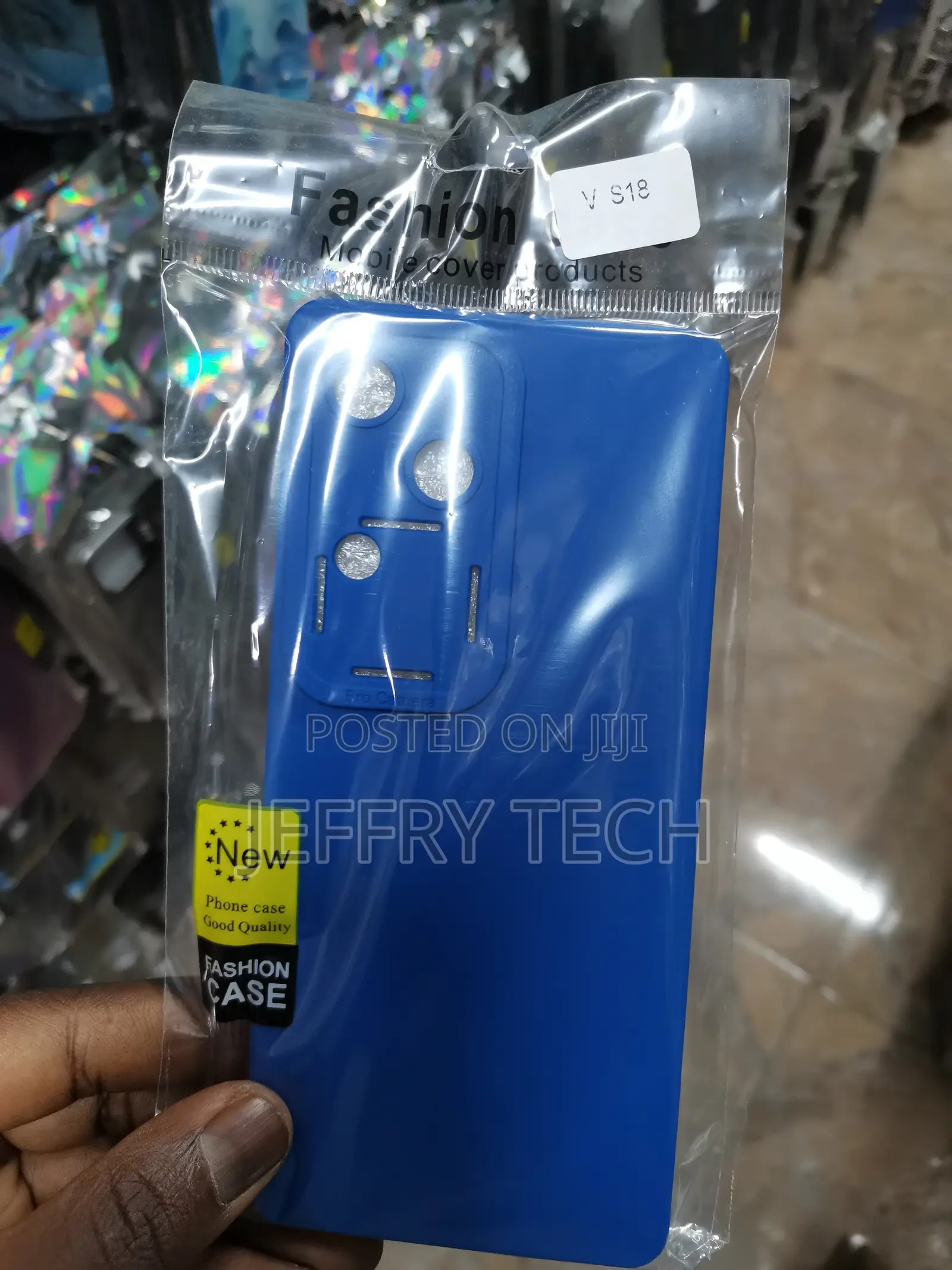 Vivo S18, Shockproof Thin Soft Silicone Case Rubber-Blue