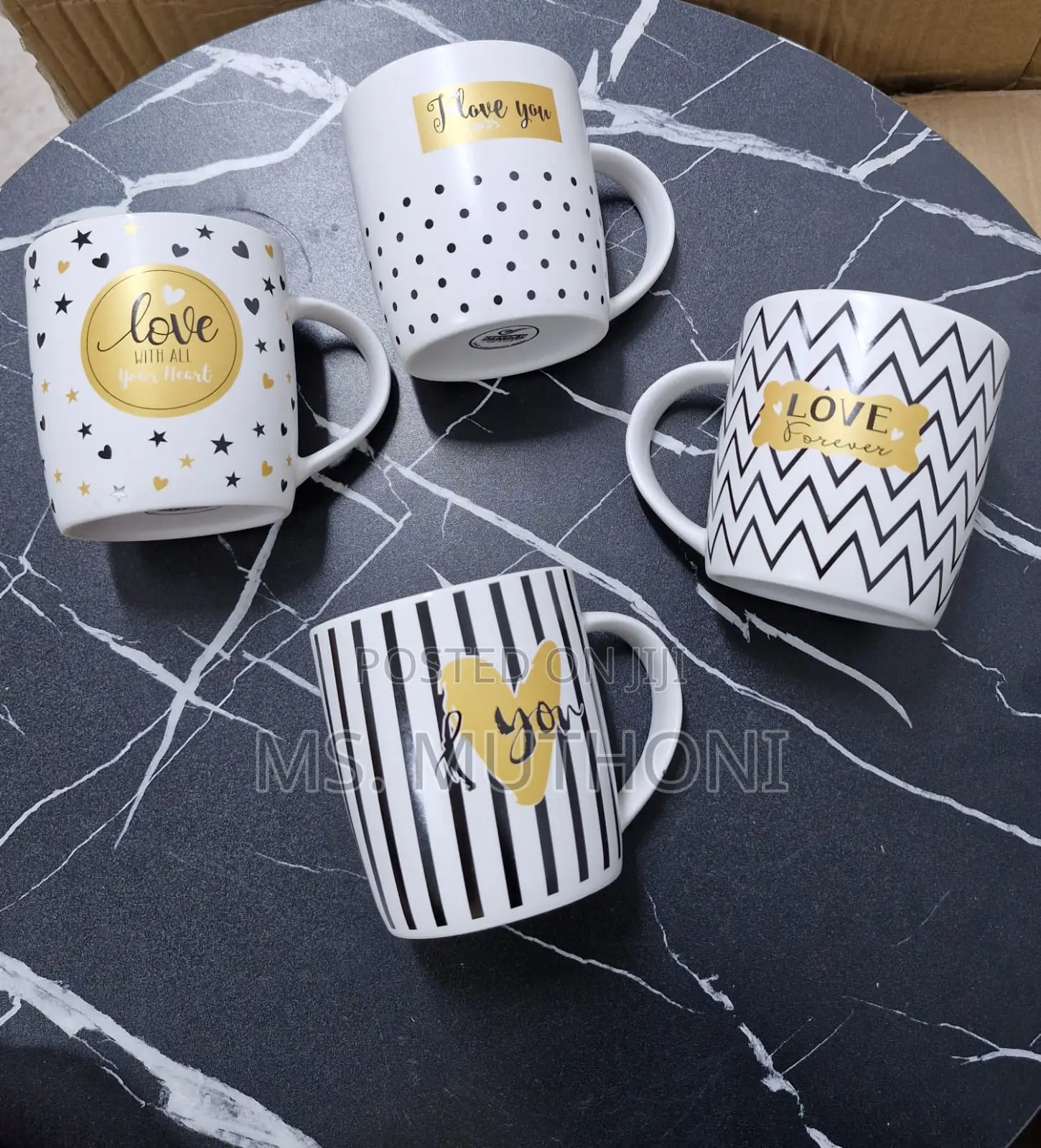 6 Ceramic Coffee/ Tea Mug Set