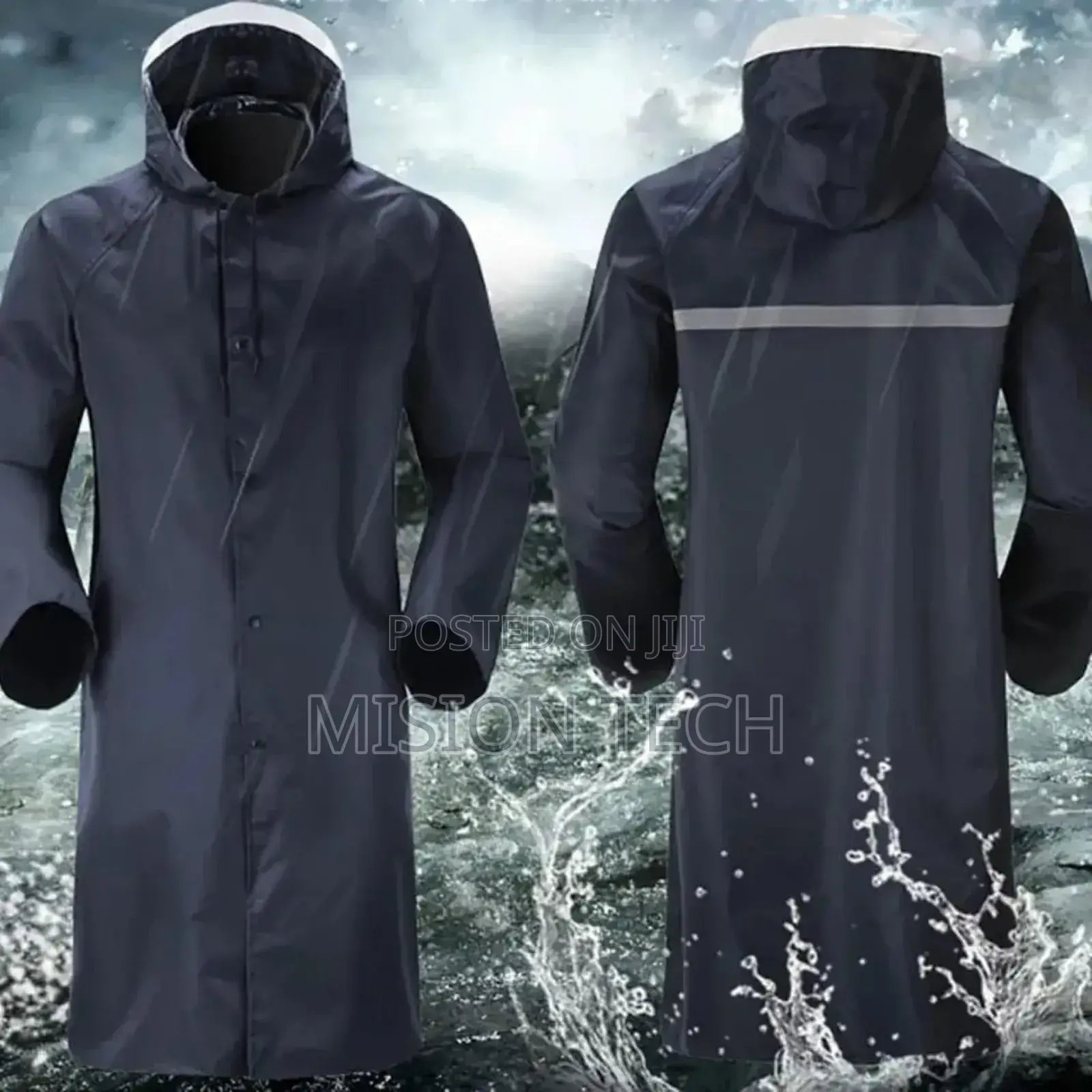 *Adult Raincoat With Cap.Very High Quality Length