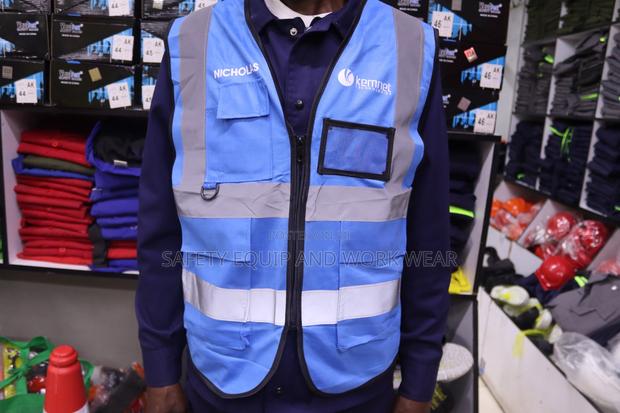 Fashion Executive Reflective Vest - Blue Multipockets Vest - main view