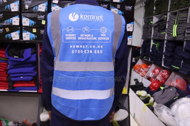 Fashion Executive Reflective Vest - Blue Multipockets Vest - thumbnail 2