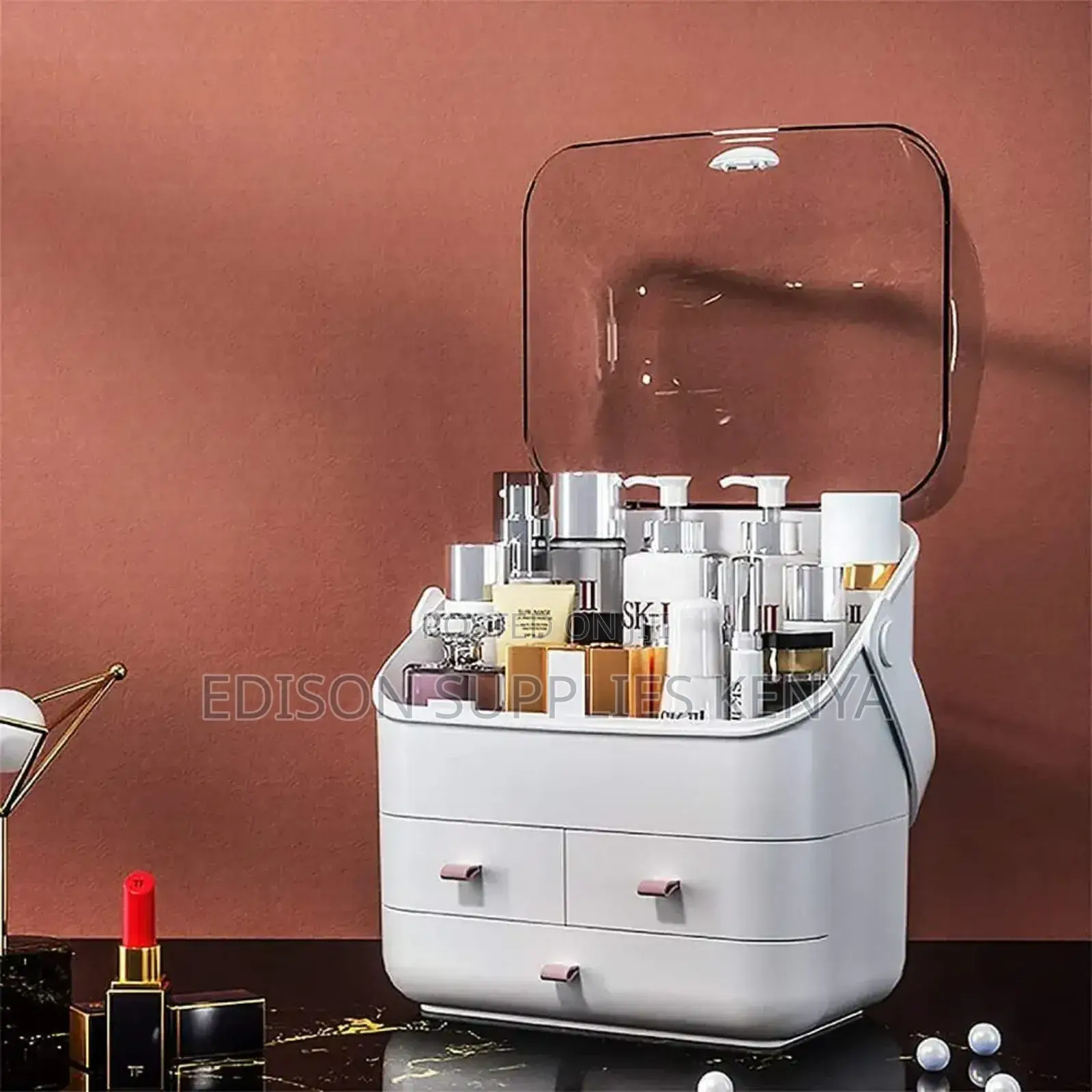 Makeup Skin Care Organizer With Drawers and Cover