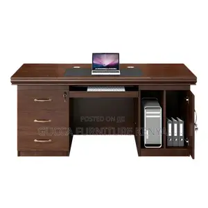 Office Tables:120cm Boss Office Desk With Drawers and Lock