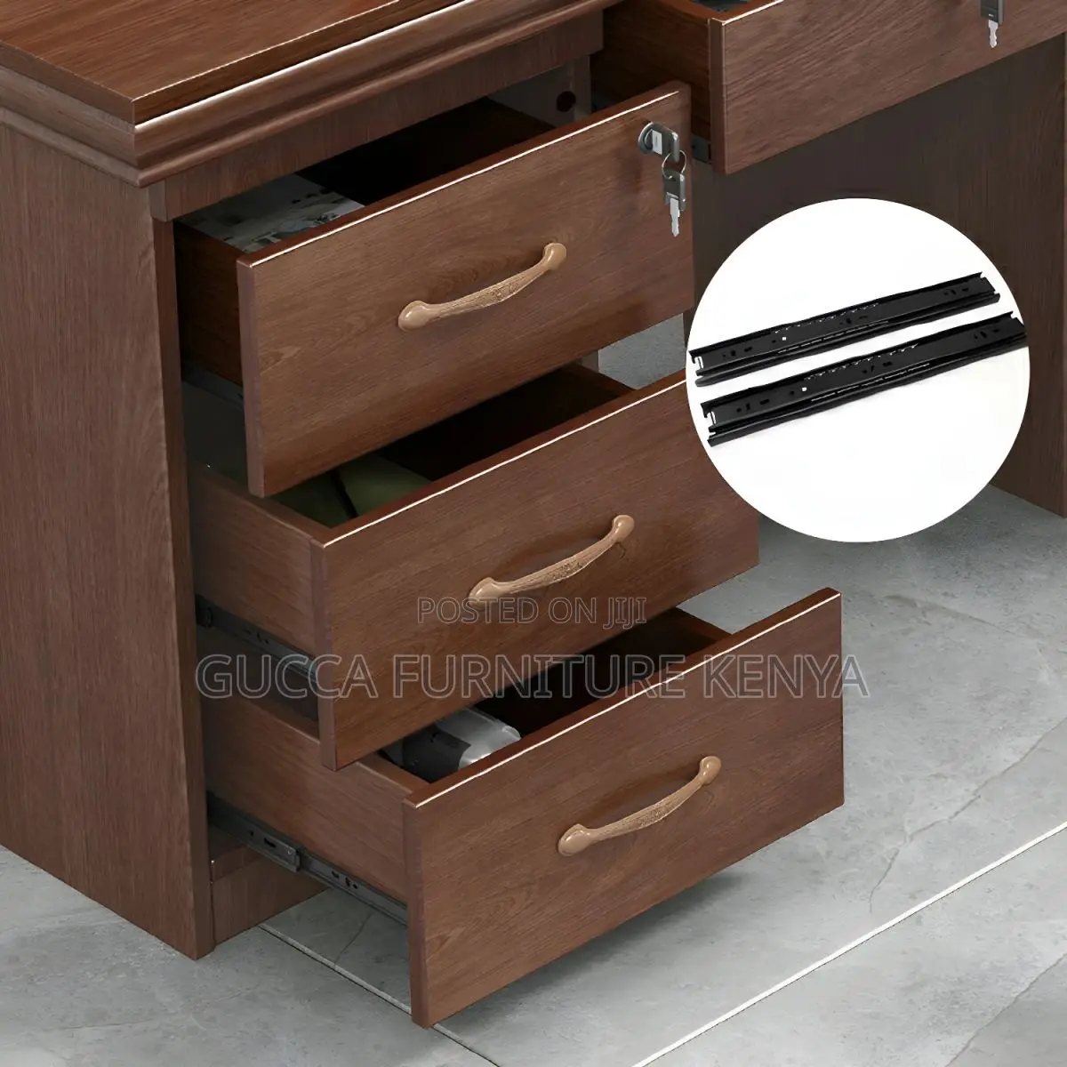 Office Tables:120cm Boss Office Desk With Drawers and Lock