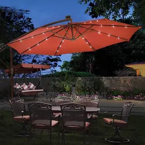 Parasol Umbrella With Solar Light Does Outdoor