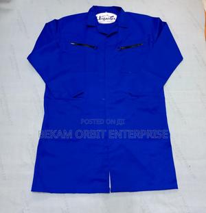 Premium Cotton Twill Blue Dustcoat - main view