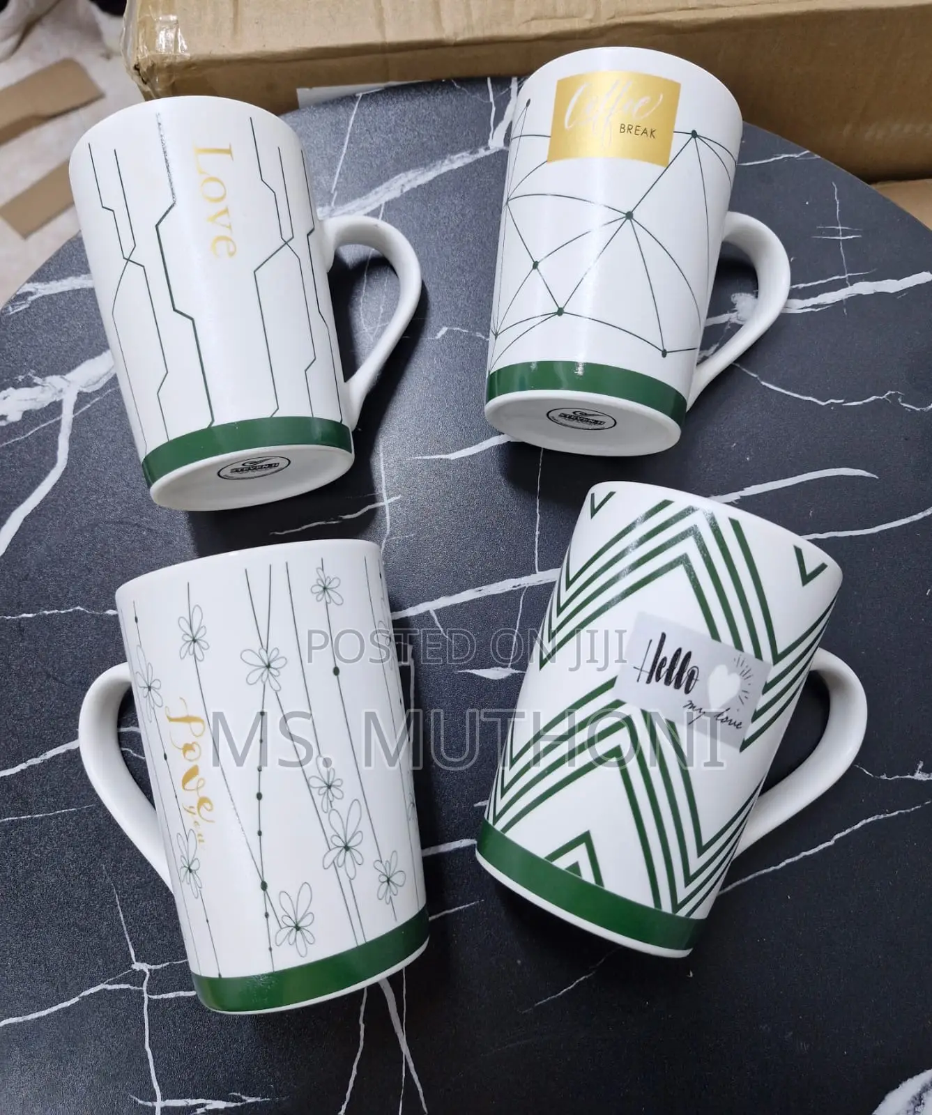 6 Beautiful Ceramic Tea Mugs in Stock