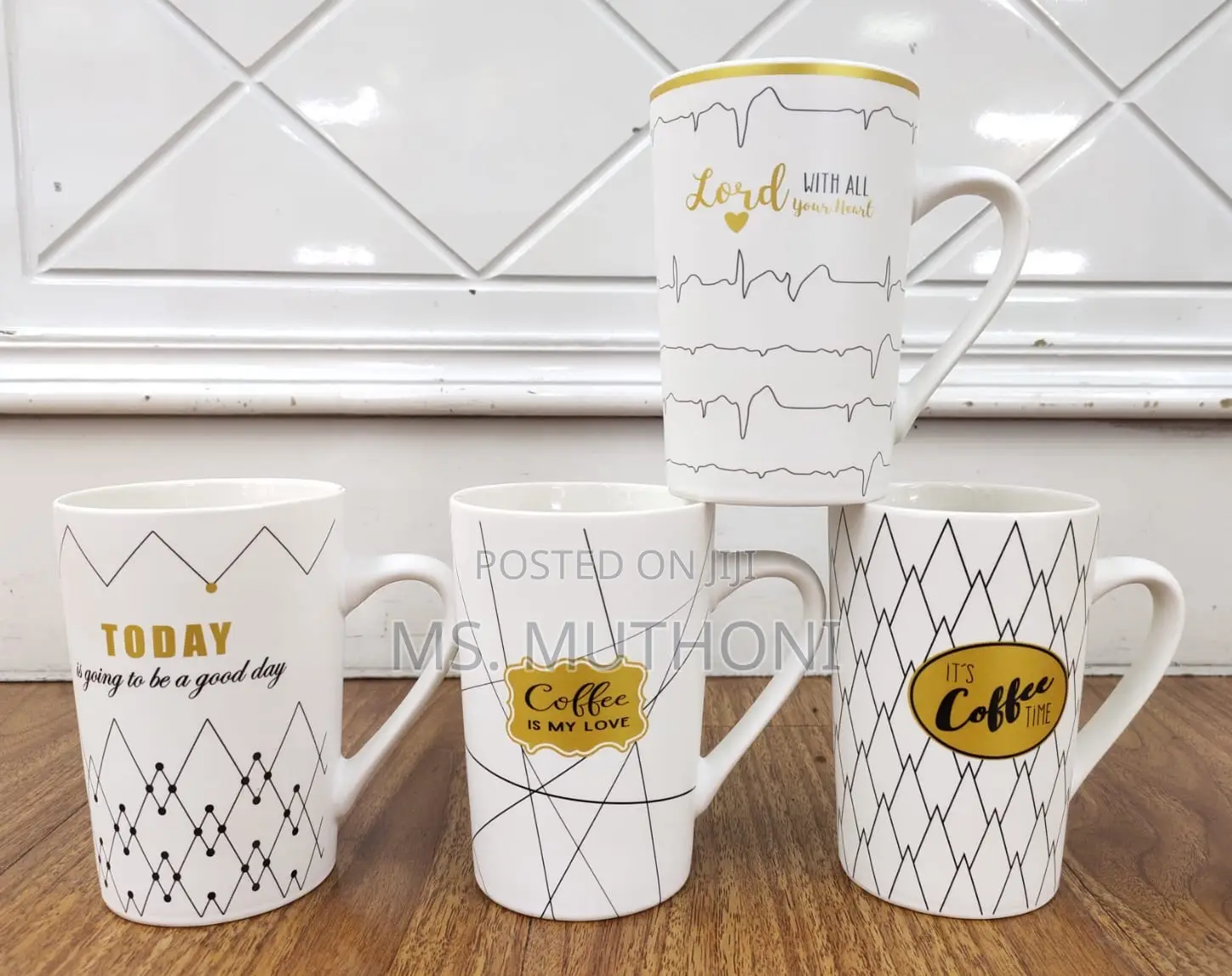 6 Beautiful Ceramic Tea Mugs in Stock
