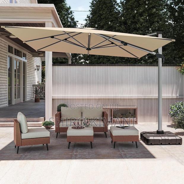 Waterproof Solar Umbrella With Lights for Shade - main view