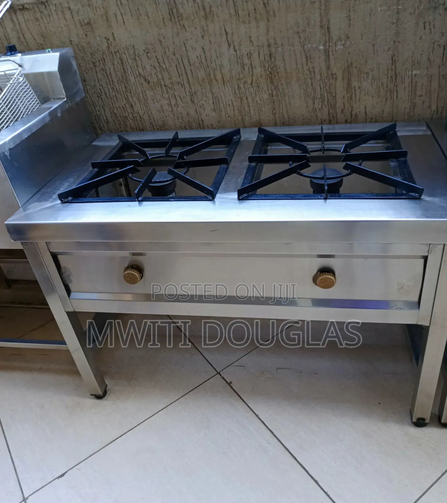4fit Long Stainless Two Burner Gas Cooker
