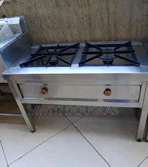 4fit Long Stainless Two Burner Gas Cooker