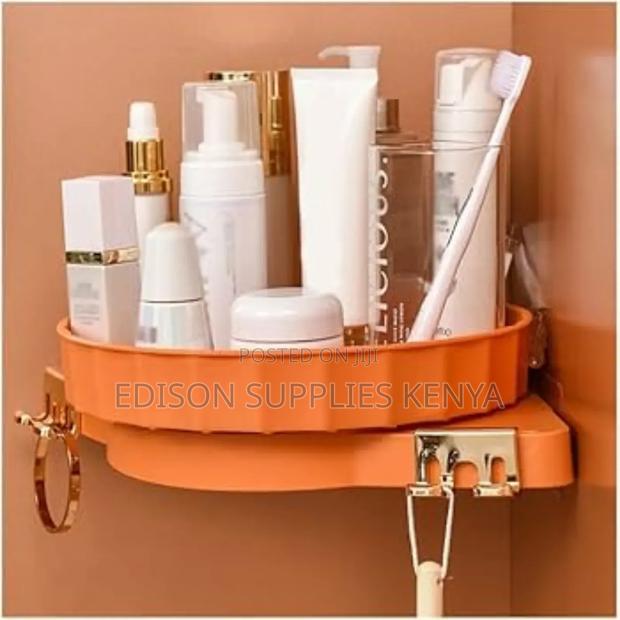 Rotating Shower Caddy 360° Rotating Corner Bathroom Shelf - thumbnail 2