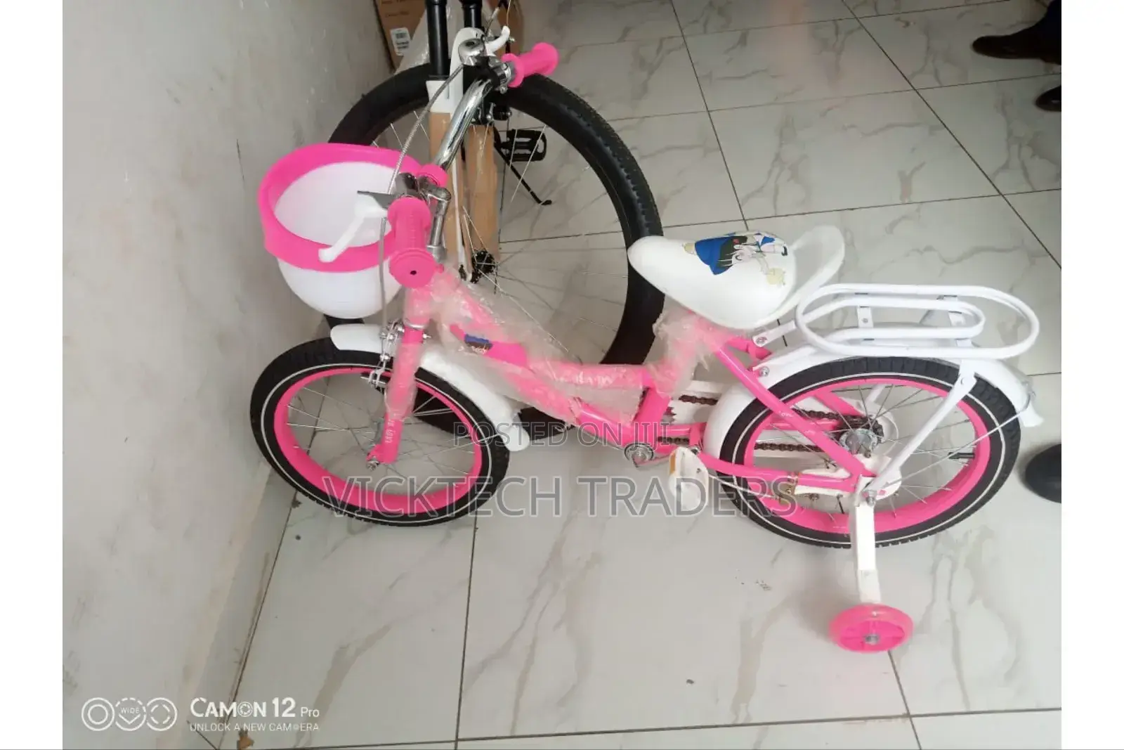 Kid's Bikes Size 12 With Training Wheels(Pink)