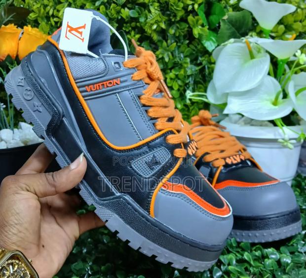 Lv Trainer Maxi Orange Black Sizes.40-44
