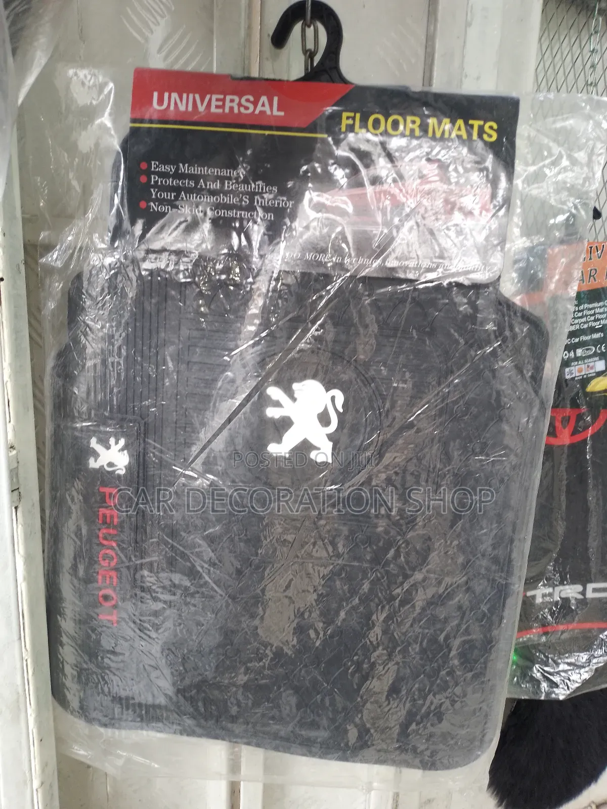 Peugeot White Logo Dust Carpet Rubber Mats
