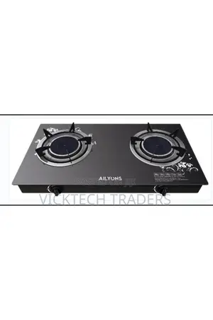 AILYONS 2burner Glass Top Gas Cooker Infrared Double Burner