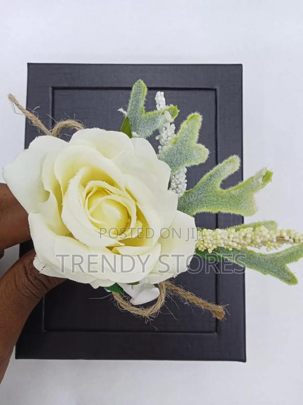 White Rose Pocket Suit Flower - thumbnail 3