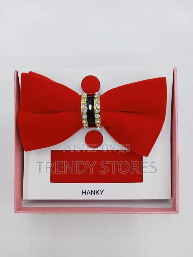 Velvet Bow Tie With Pocket Square - thumbnail 3