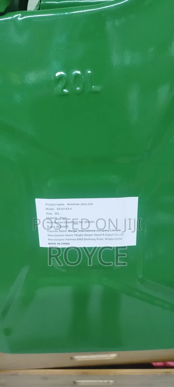 Metallic Gasoline Jerrycan- 20L