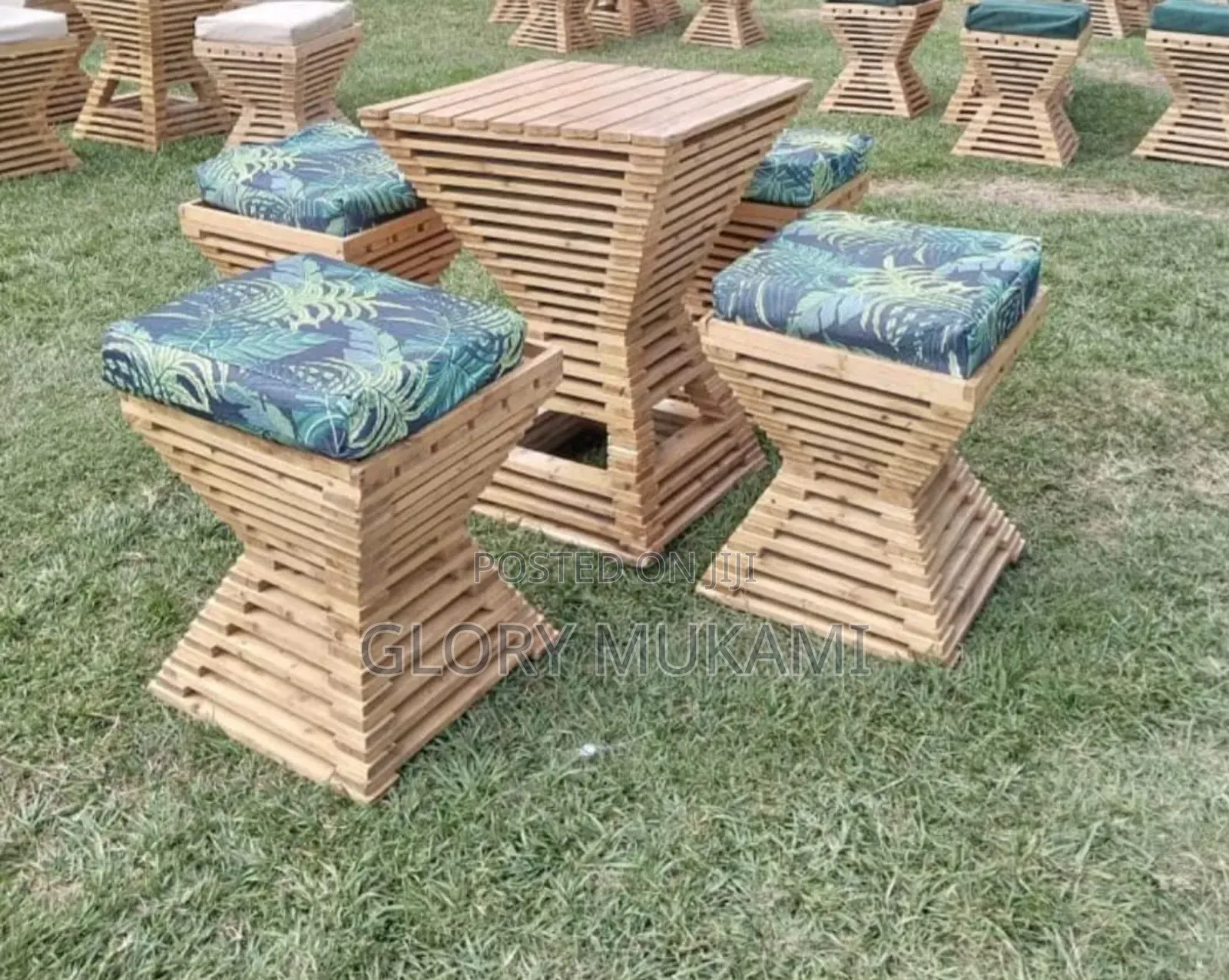 Wine Barrels and Wooden Chairs