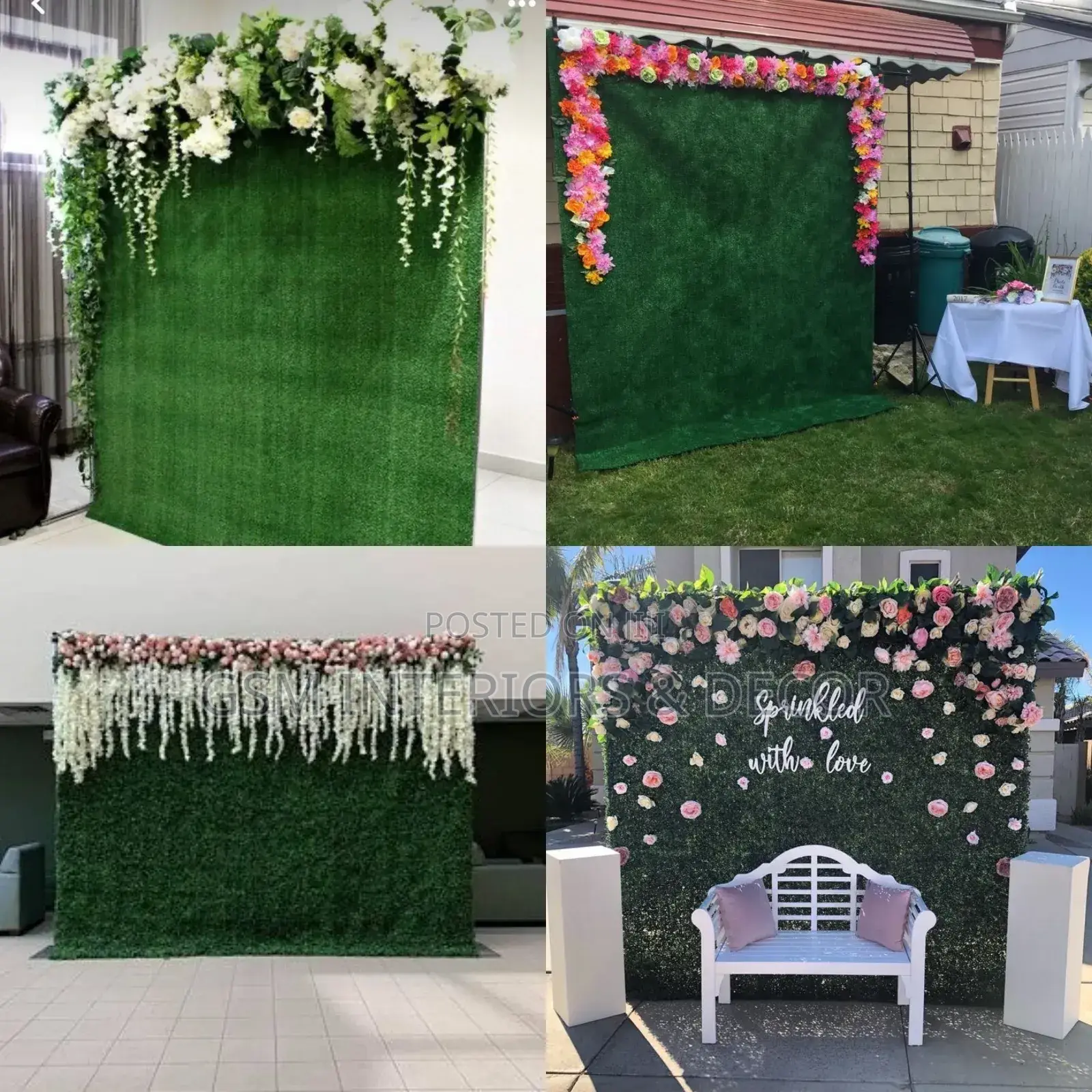 Artificial Green Panels for Backdrops