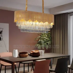 Modern Crystal Rod LED Chandelier Light Jv5
