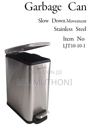 Premium 10L Stainless Steel Dust Bin