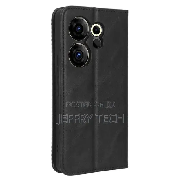 Bofink Vintage Tecno Camon 20 Premier Leather Case - Black