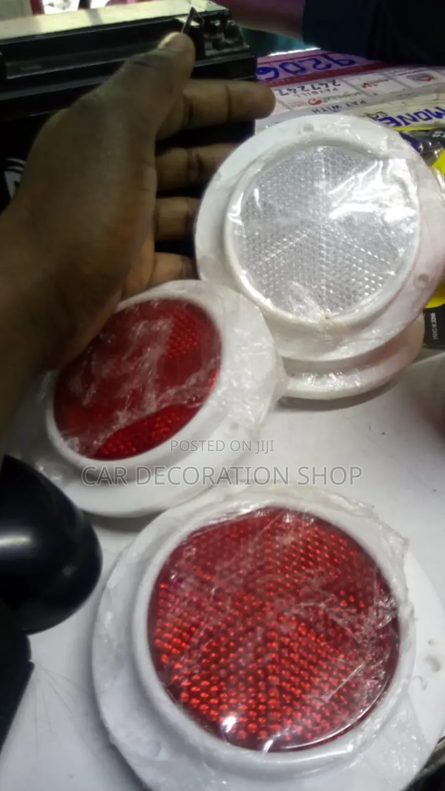 2pcs Round Rear Body Reflectors In Red Or White