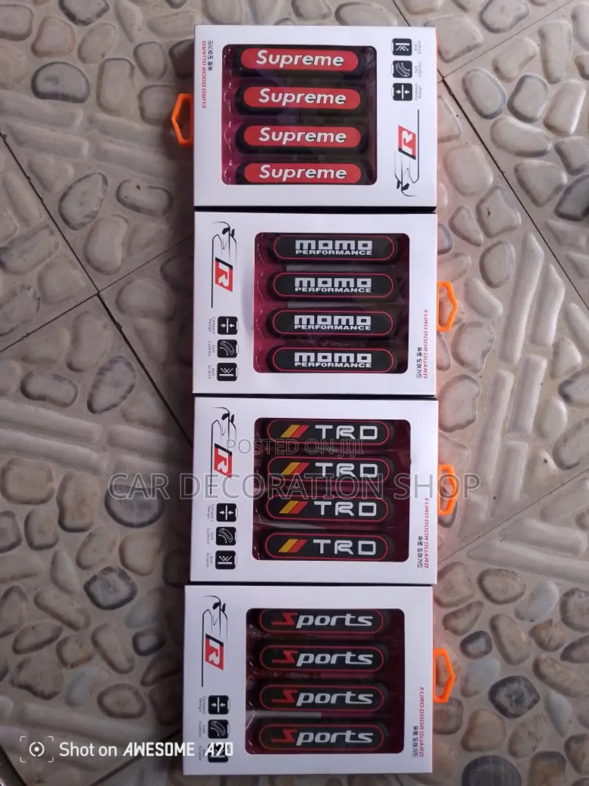 Different Models Black Door Rubber Scratch Guard in White