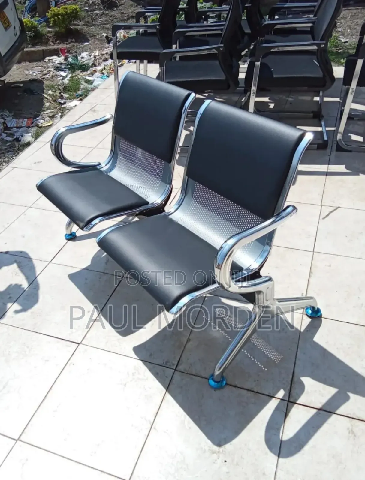 Link Office Chair Padded Two Seater